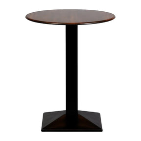 CZ837 Turin Metal Base Round Poseur Table with Laminate Top Walnut 600mm - JD Catering Equipment Solutions Ltd