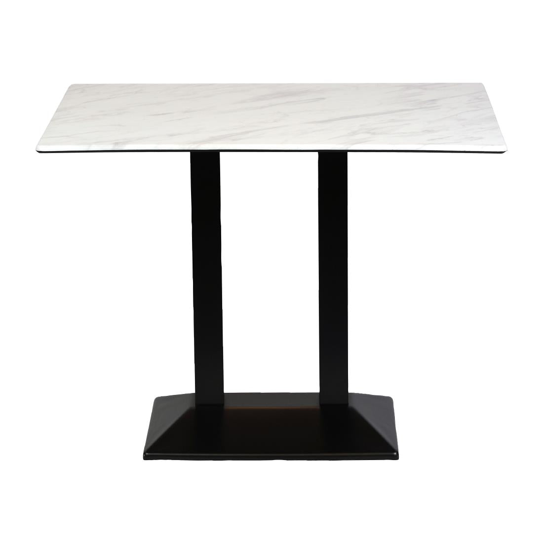 CZ838 Turin Metal Base Rectangular Poseur Table with Laminate Top Marble 1200x700mm JD Catering Equipment Solutions Ltd