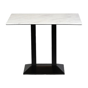 CZ838 Turin Metal Base Rectangular Poseur Table with Laminate Top Marble 1200x700mm - JD Catering Equipment Solutions Ltd