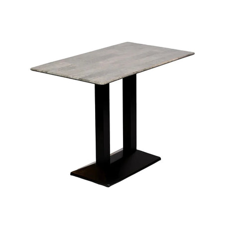 CZ839 Turin Metal Base Rectangular Poseur Table with Laminate Top Concrete 1200x700mm - JD Catering Equipment Solutions Ltd