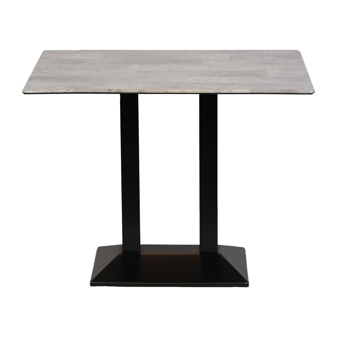 CZ839 Turin Metal Base Rectangular Poseur Table with Laminate Top Concrete 1200x700mm JD Catering Equipment Solutions Ltd