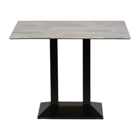 CZ839 Turin Metal Base Rectangular Poseur Table with Laminate Top Concrete 1200x700mm - JD Catering Equipment Solutions Ltd