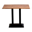 CZ840 Turin Metal Base Rectangular Poseur Table with Laminate Top Planked Oak 1200x700mm JD Catering Equipment Solutions Ltd