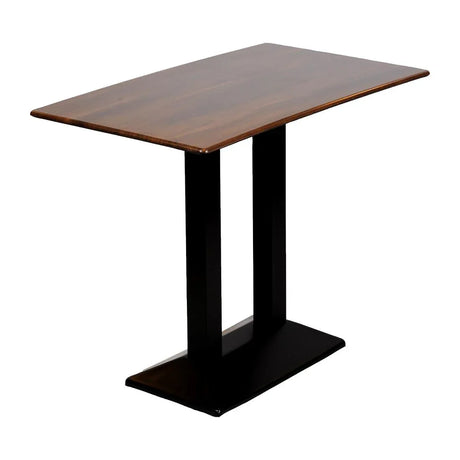 CZ841 Turin Metal Base Rectangular Poseur Table with Laminate Top Walnut 1200x700mm - JD Catering Equipment Solutions Ltd