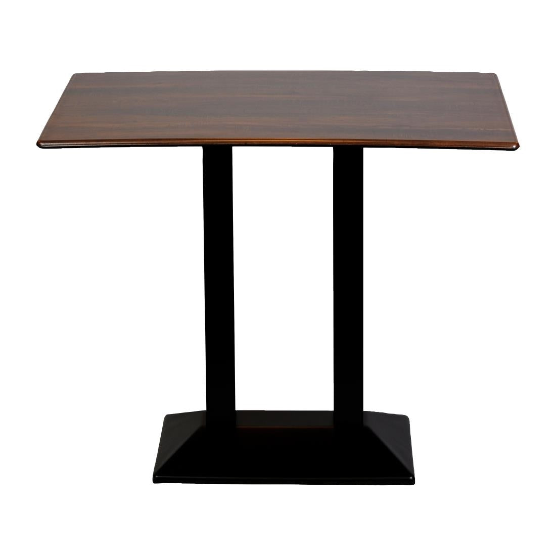 CZ841 Turin Metal Base Rectangular Poseur Table with Laminate Top Walnut 1200x700mm JD Catering Equipment Solutions Ltd