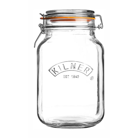 CZ893 Kilner Clip Top Square Jar 1500ml JD Catering Equipment Solutions Ltd