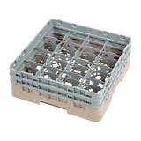 Cambro Camrack Beige 16 Compartments Max Glass Height 133mm JD Catering Equipment Solutions Ltd