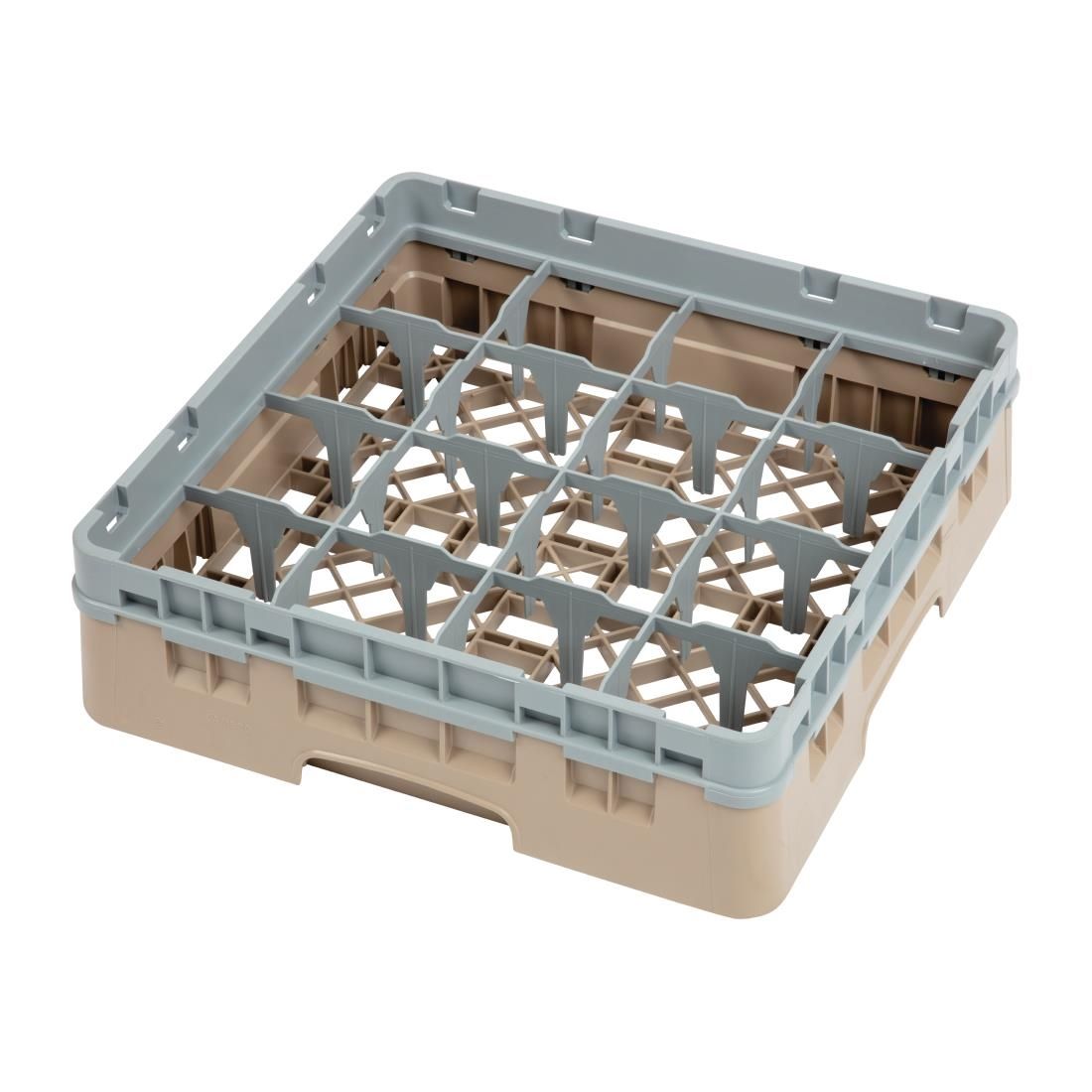 Cambro Camrack Beige 16 Compartments Max Glass Height 92mm JD Catering Equipment Solutions Ltd