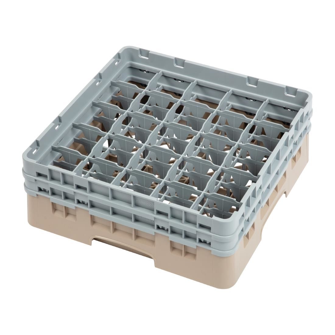 Cambro Camrack Beige 25 Compartments Max Glass Height 133mm JD Catering Equipment Solutions Ltd