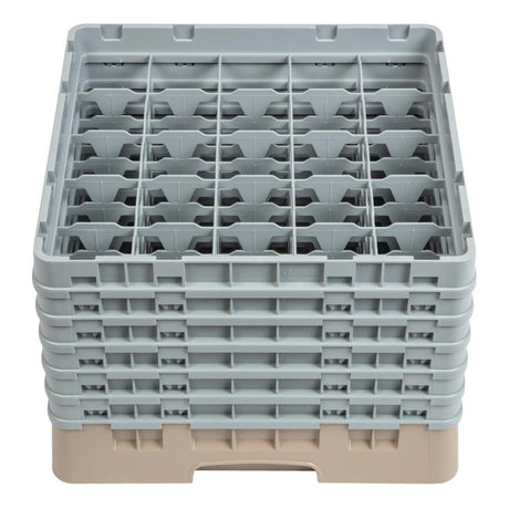 Cambro Camrack Beige 25 Compartments Max Glass Height 298mm JD Catering Equipment Solutions Ltd