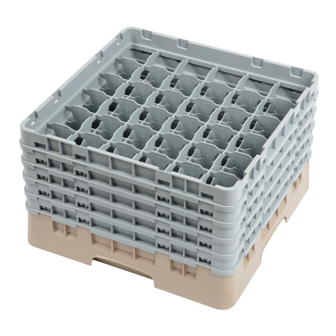 Cambro Camrack Beige 36 Compartments Max Glass Height 257mm JD Catering Equipment Solutions Ltd