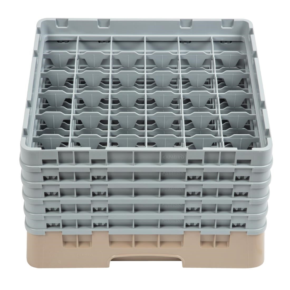 Cambro Camrack Beige 36 Compartments Max Glass Height 257mm JD Catering Equipment Solutions Ltd