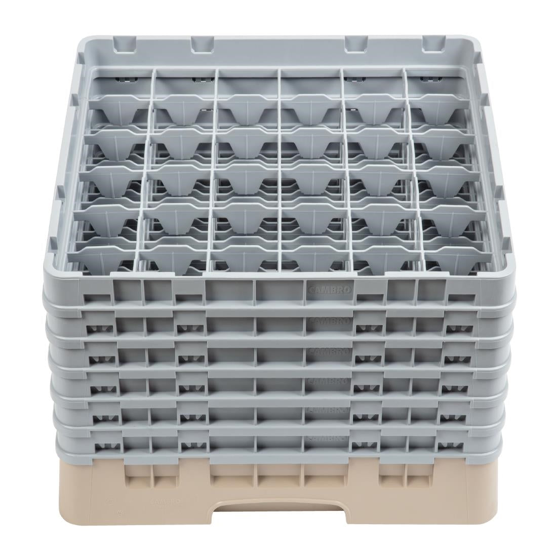 Cambro Camrack Beige 36 Compartments Max Glass Height 298mm JD Catering Equipment Solutions Ltd