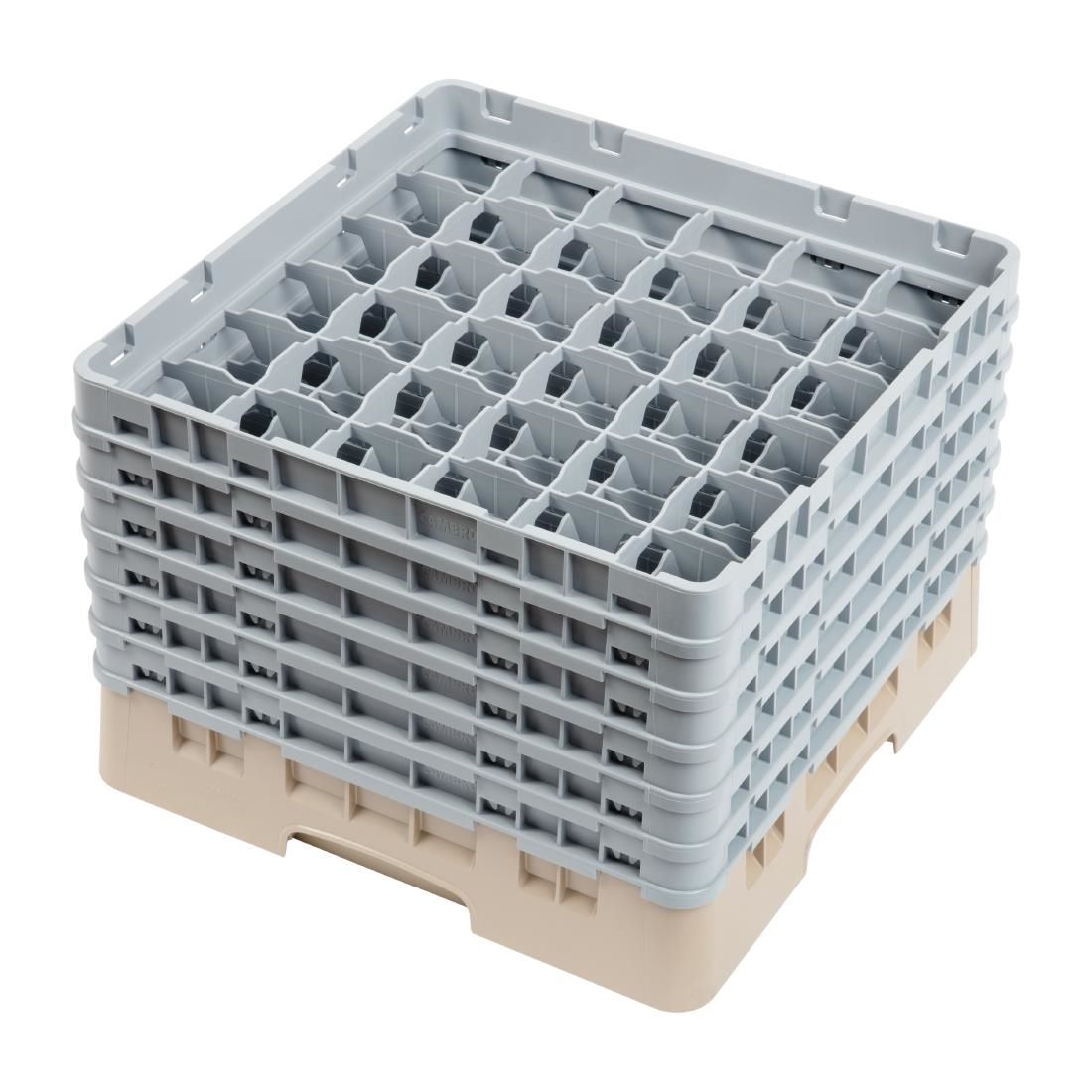 Cambro Camrack Beige 36 Compartments Max Glass Height 298mm JD Catering Equipment Solutions Ltd