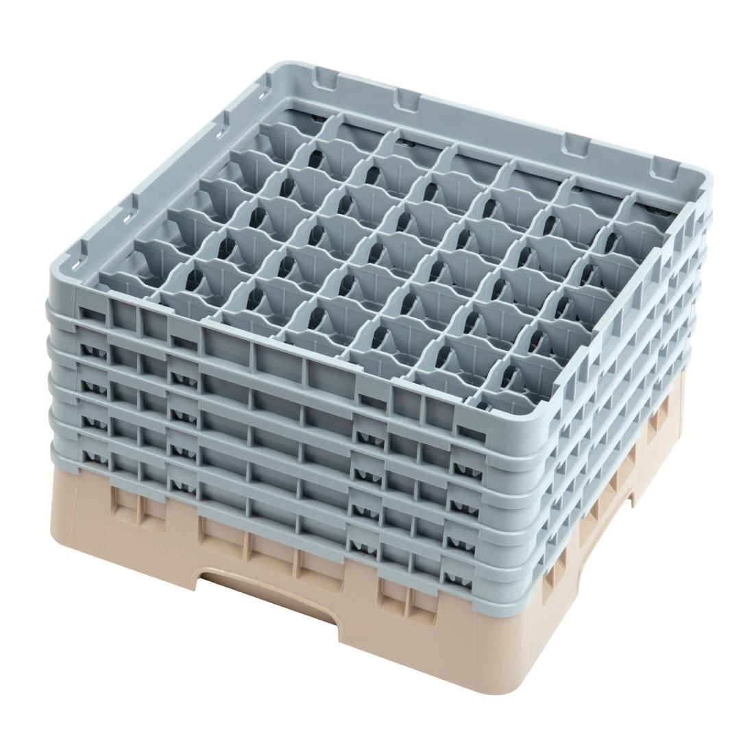 Cambro Camrack Beige 49 Compartments Max Glass Height 257mm JD Catering Equipment Solutions Ltd