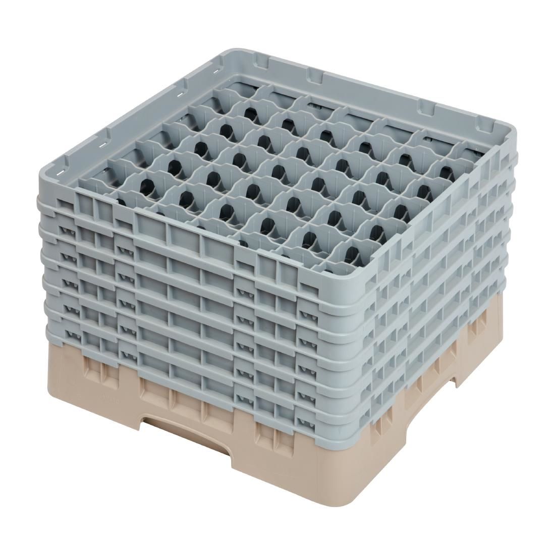 Cambro Camrack Beige 49 Compartments Max Glass Height 298mm JD Catering Equipment Solutions Ltd