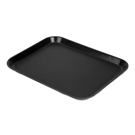 Cambro EpicTread Fibreglass Rectangular Non-Slip Tray Black 350mm JD Catering Equipment Solutions Ltd