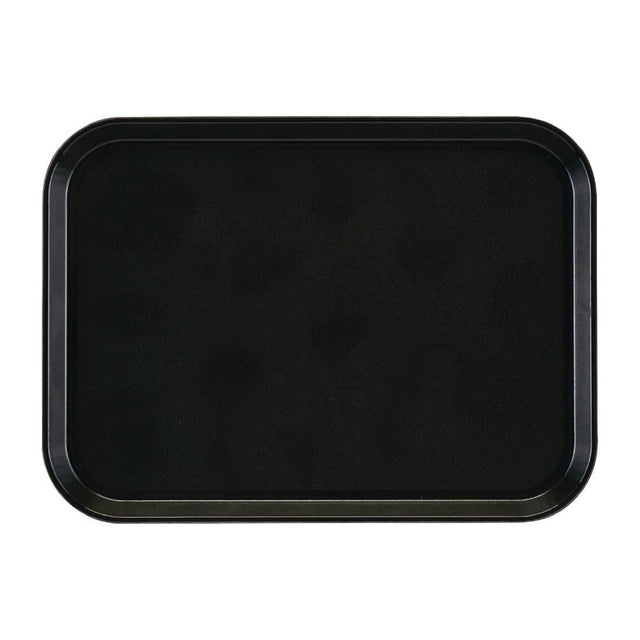 Cambro EpicTread Fibreglass Rectangular Non-Slip Tray Black 350mm JD Catering Equipment Solutions Ltd