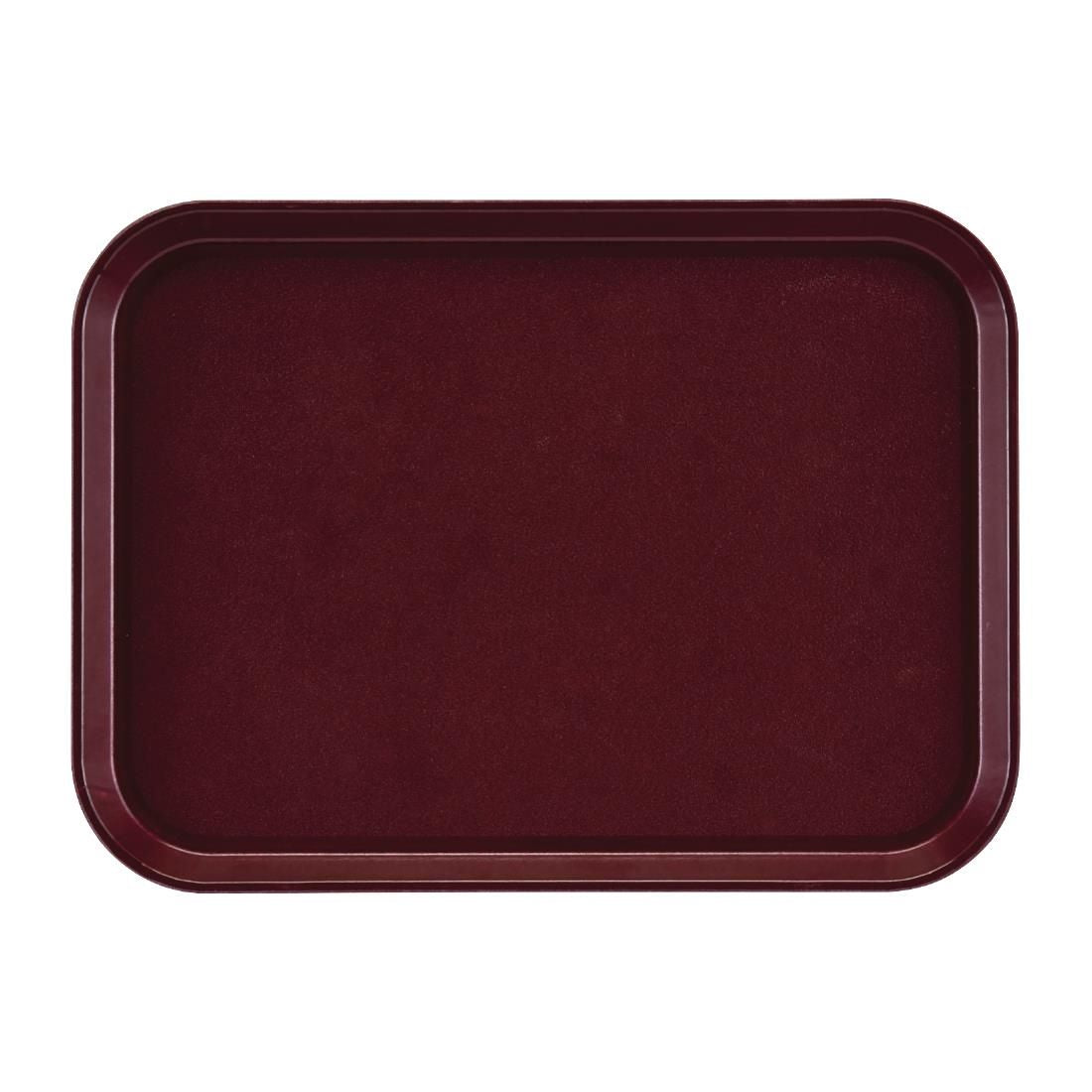 Cambro EpicTread Fibreglass Rectangular Non-Slip Tray Burgundy 415mm JD Catering Equipment Solutions Ltd