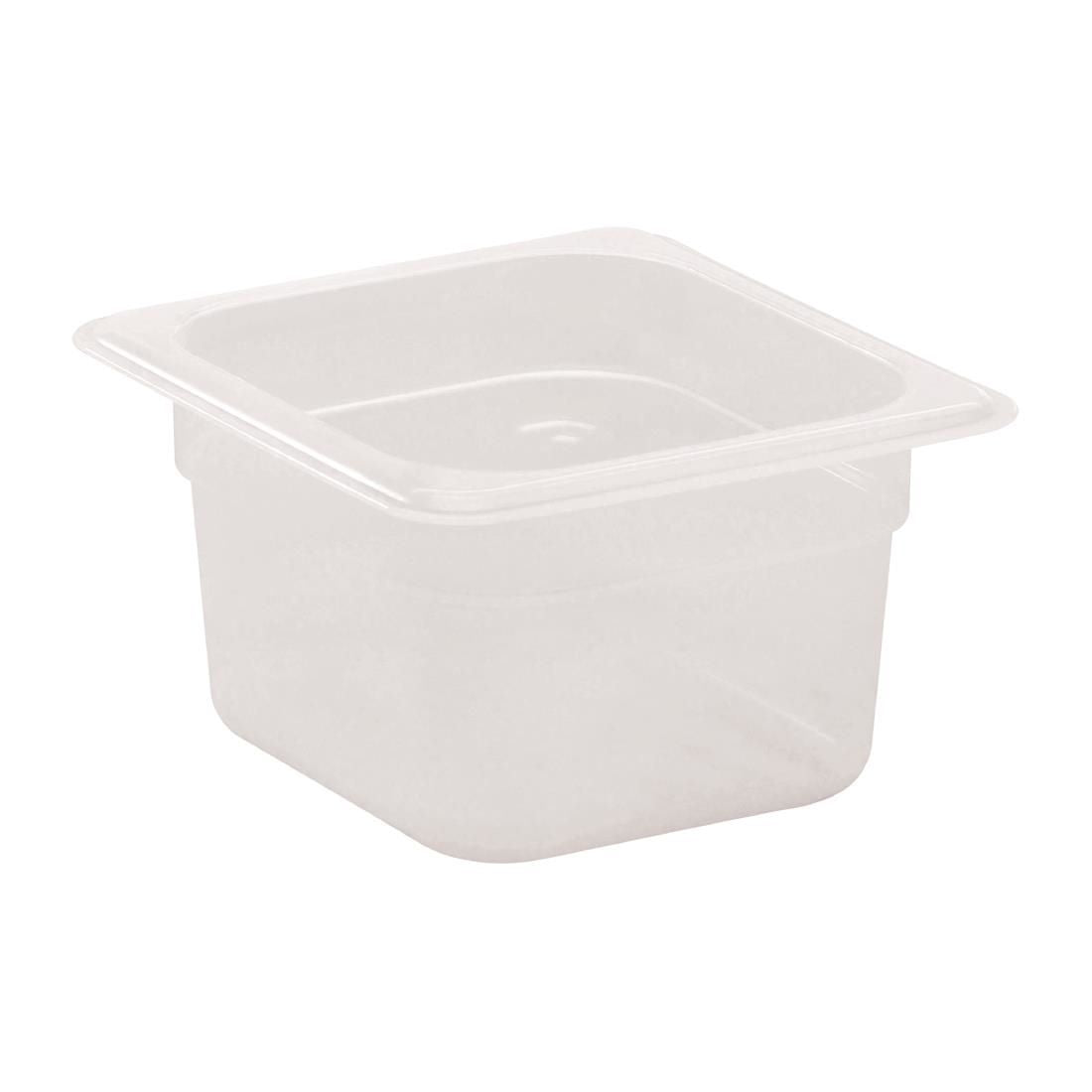 Cambro Polypropylene 1/6 Gastronorm Food Pan 100mm JD Catering Equipment Solutions Ltd