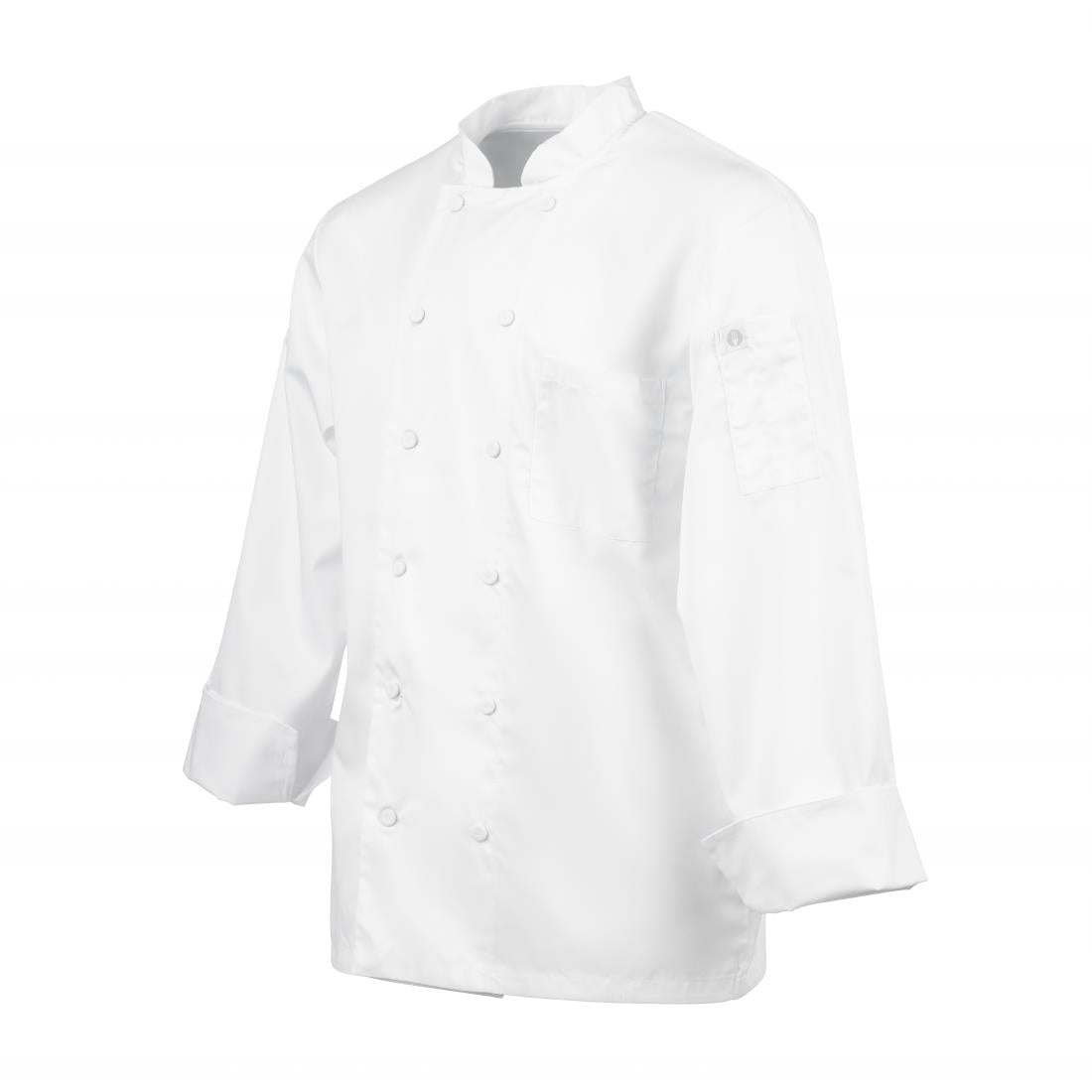 Chef Works Calgary Long Sleeve Cool Vent Unisex Chefs Jacket White JD Catering Equipment Solutions Ltd