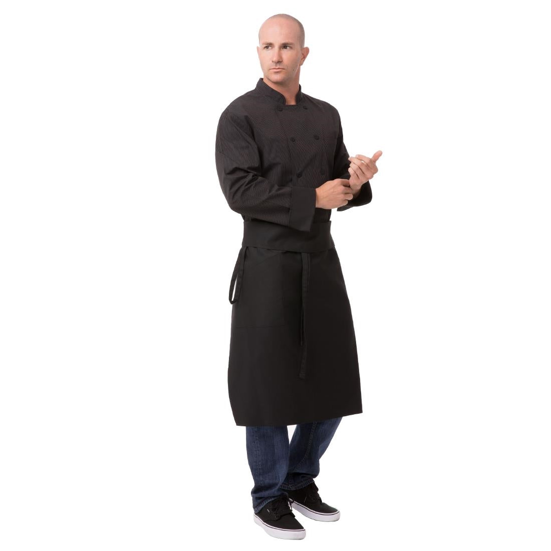 Chef Works Executive Chefs Tapered Apron Black JD Catering Equipment Solutions Ltd