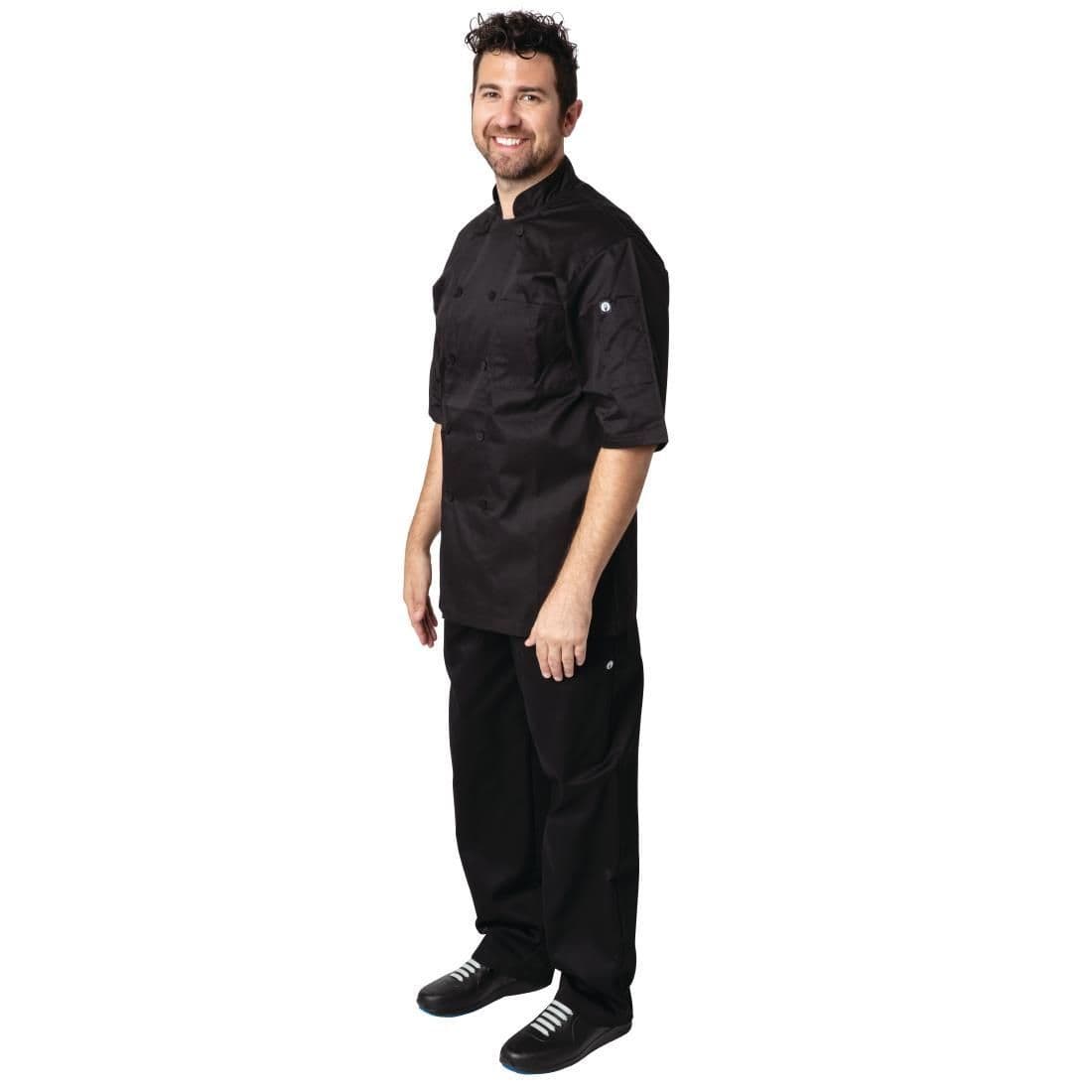 Chef Works Montreal Cool Vent Unisex Chefs Jacket Black/White JD Catering Equipment Solutions Ltd