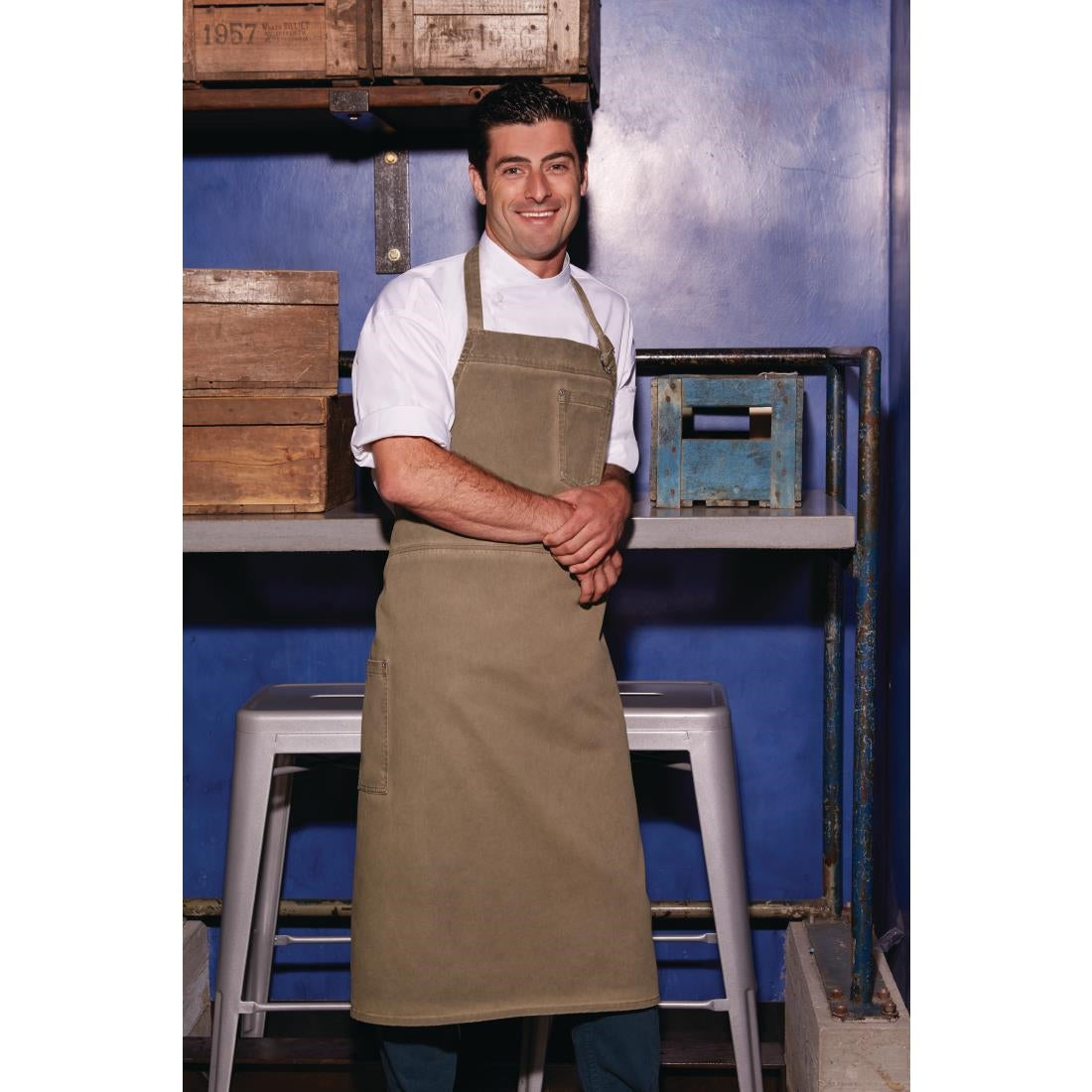 Chef Works Urban Dorset Antique Bib Apron JD Catering Equipment Solutions Ltd