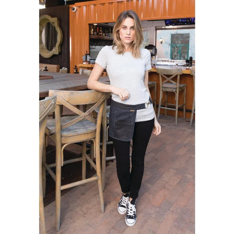 Chef Works Urban Indy Hipster Apron Navy Black JD Catering Equipment Solutions Ltd