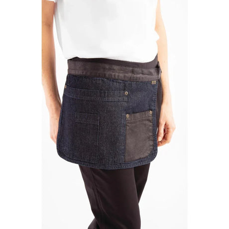 Chef Works Urban Indy Hipster Apron Navy Black JD Catering Equipment Solutions Ltd