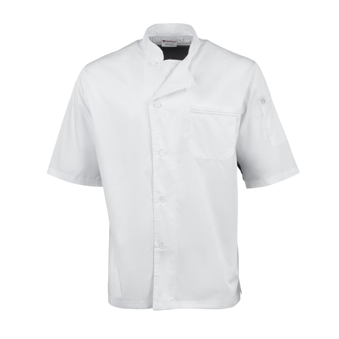 Chef Works Valais Unisex Chefs Jacket White with Grey 2XL JD Catering Equipment Solutions Ltd