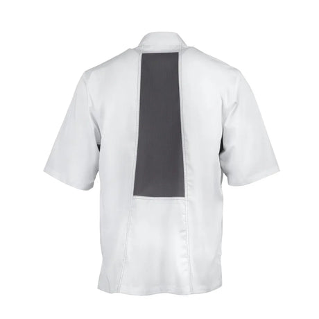 B205-XXL Chef Works Valais Unisex Chefs Jacket White with Grey 2XL - JD Catering Equipment Solutions Ltd