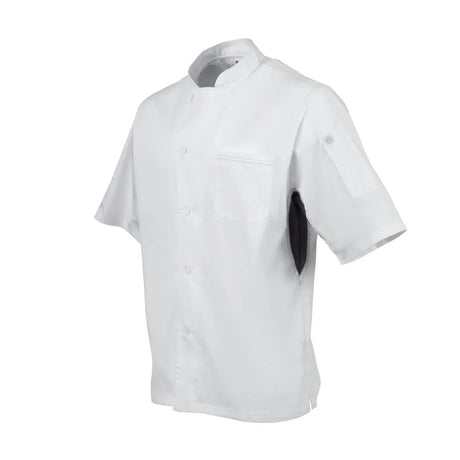 B205-XXL Chef Works Valais Unisex Chefs Jacket White with Grey 2XL - JD Catering Equipment Solutions Ltd