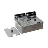Chefmaster Countertop 2x6L Elec Fryer Twin Tank HEA753 - JD Catering Equipment Solutions Ltd