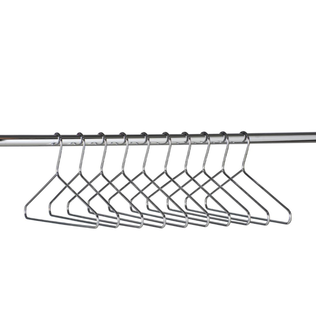 Chrome Plated Steel Hangers (Pack of 50) JD Catering Equipment Solutions Ltd