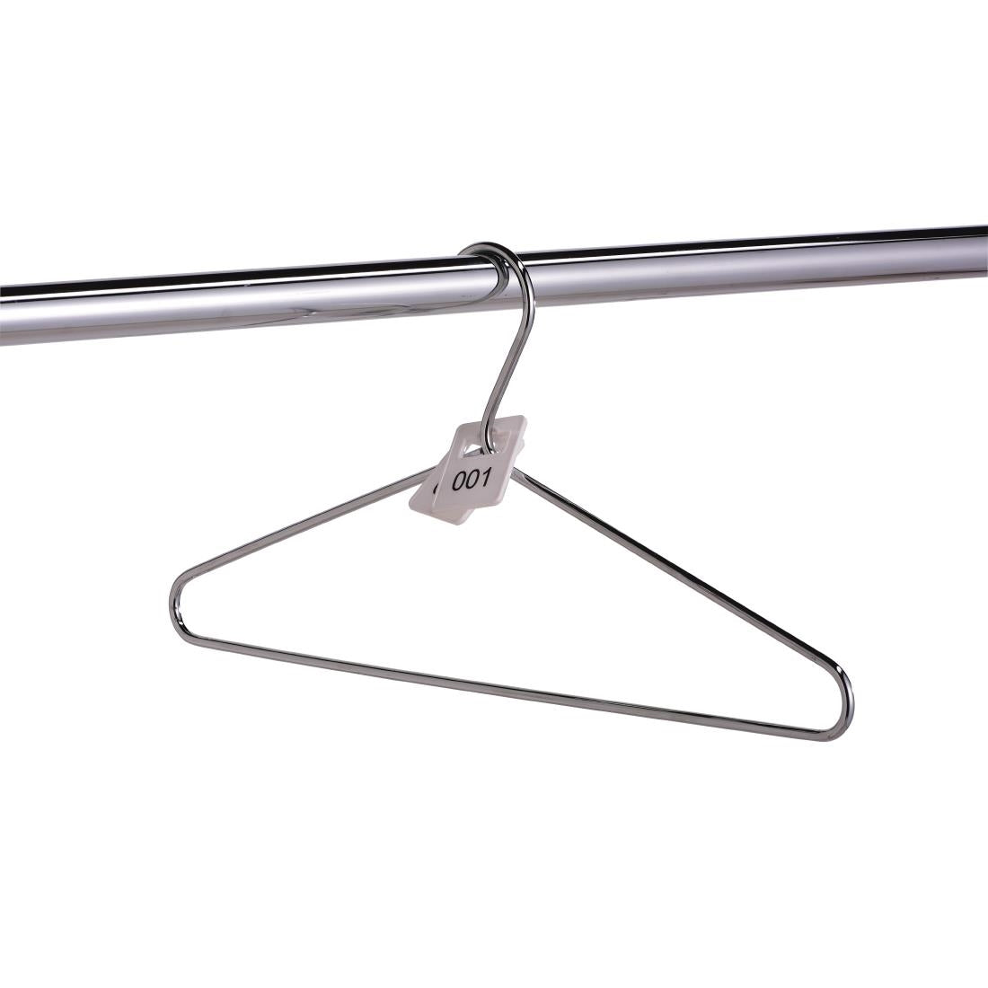 Chrome Plated Steel Hangers with Tags (Pack of 50) JD Catering Equipment Solutions Ltd