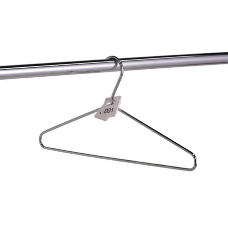 DP918 Chrome Plated Steel Hangers with Tags (Pack of 50) - JD Catering Equipment Solutions Ltd