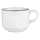 Churchill Alchemy Mono Stacking Tea Cups 206ml (Pack of 24) JD Catering Equipment Solutions Ltd