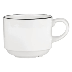 W552 Churchill Alchemy Mono Stacking Tea Cups 206ml (Pack of 24) - JD Catering Equipment Solutions Ltd