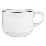 Churchill Alchemy Mono Stacking Tea Cups 206ml (Pack of 24) JD Catering Equipment Solutions Ltd