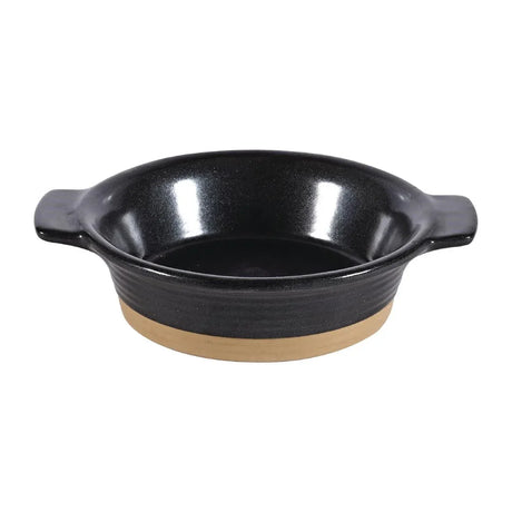 DY785 Churchill Black Igneous Stoneware Individual Dish 140mm (Pack of 6) - JD Catering Equipment Solutions Ltd