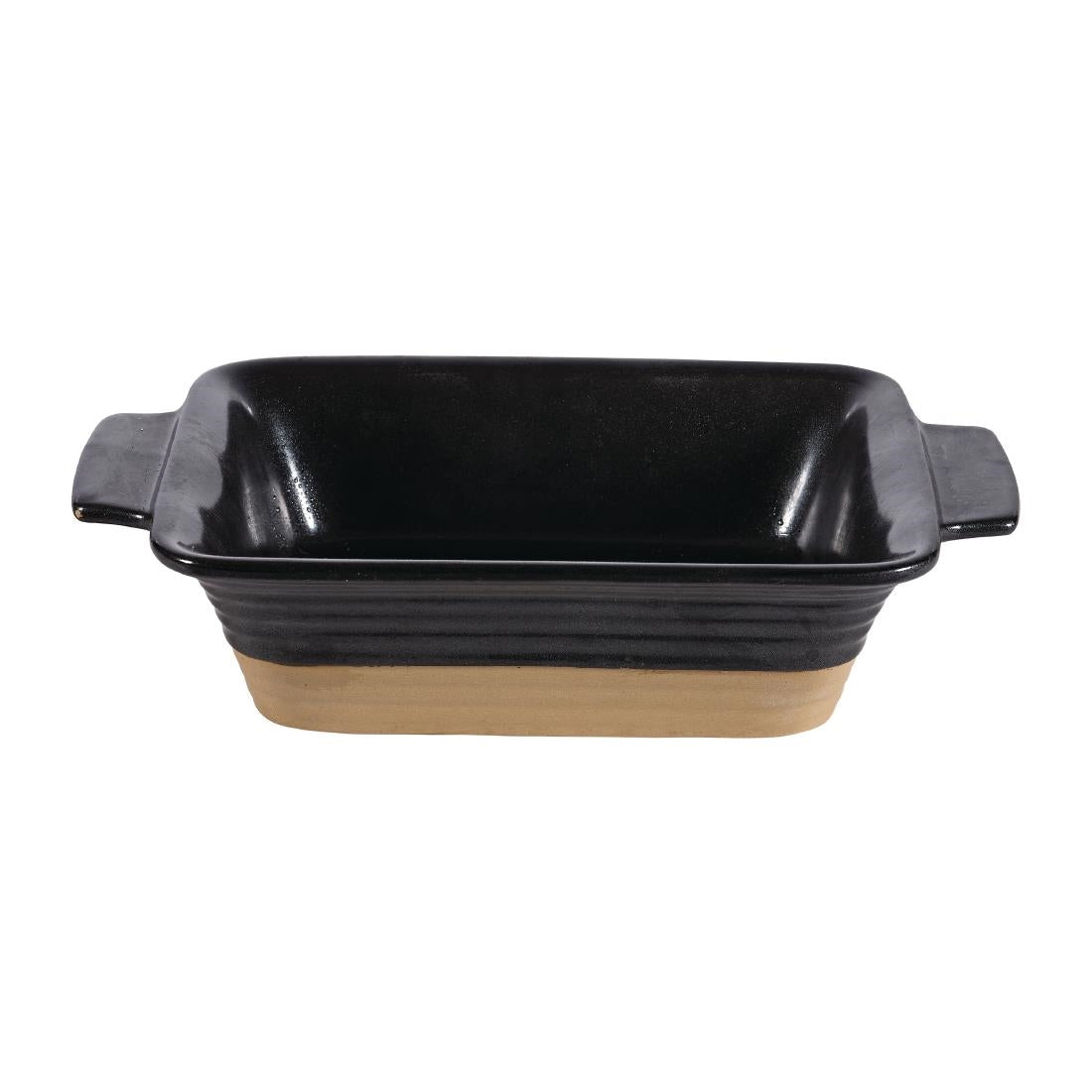 Churchill Black Igneous Stoneware Rectangle Dish 170mm (Pack of 6) JD Catering Equipment Solutions Ltd