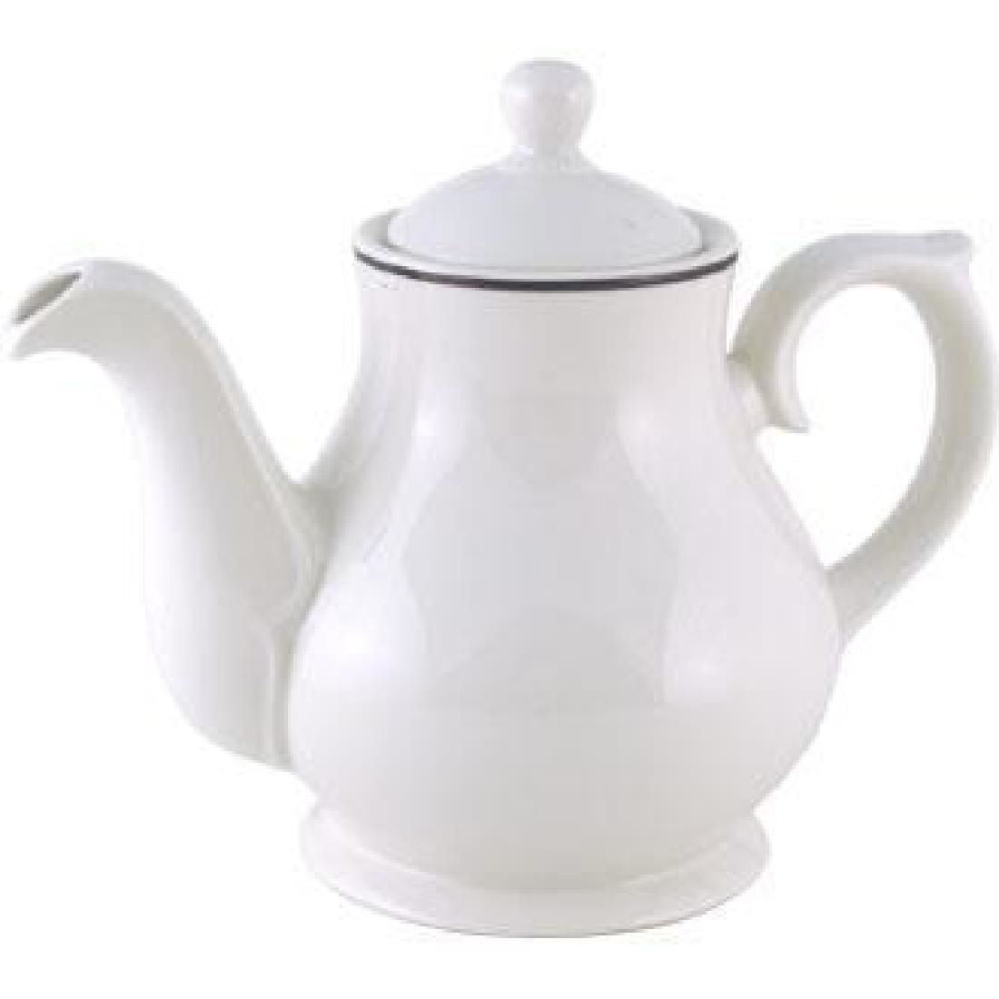 Churchill Black Line Tea and Coffee Pots 852ml (Pack of 4) JD Catering Equipment Solutions Ltd