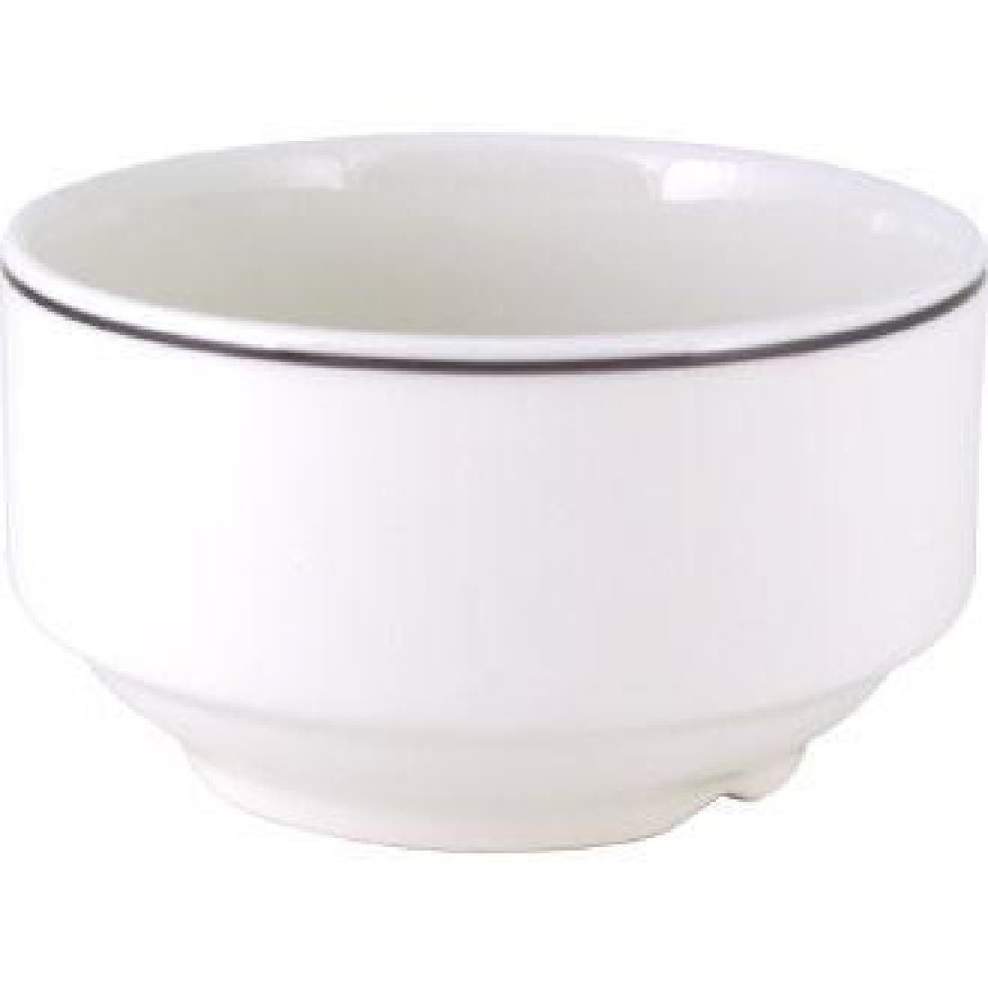 Churchill Classic Black Line Soup Bowls 398ml (Pack of 24) JD Catering Equipment Solutions Ltd
