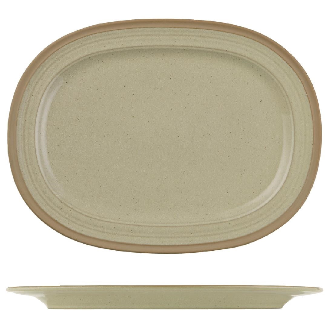 Churchill Igneous Stoneware Oval Plates 355mm (Pack of 6) JD Catering Equipment Solutions Ltd