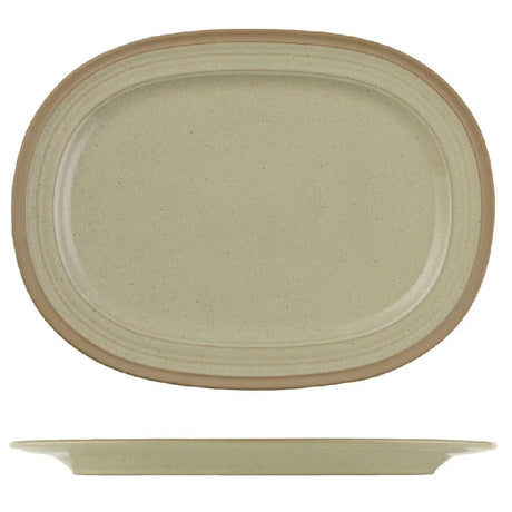 CE036 Churchill Igneous Stoneware Oval Plates 355mm (Pack of 6) - JD Catering Equipment Solutions Ltd