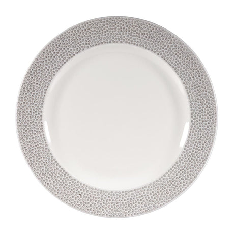 Churchill Isla Footed Plate Shale Grey 276mm (Pack of 12) JD Catering Equipment Solutions Ltd