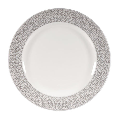 Churchill Isla Footed Plate Shale Grey 276mm (Pack of 12) JD Catering Equipment Solutions Ltd