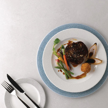 DY866 Churchill Isla Presentation Plate Ocean Blue 305mm (Pack of 12) - JD Catering Equipment Solutions Ltd