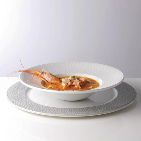 DY839 Churchill Isla Rimmed Soup White 249mm (Pack of 12) - JD Catering Equipment Solutions Ltd